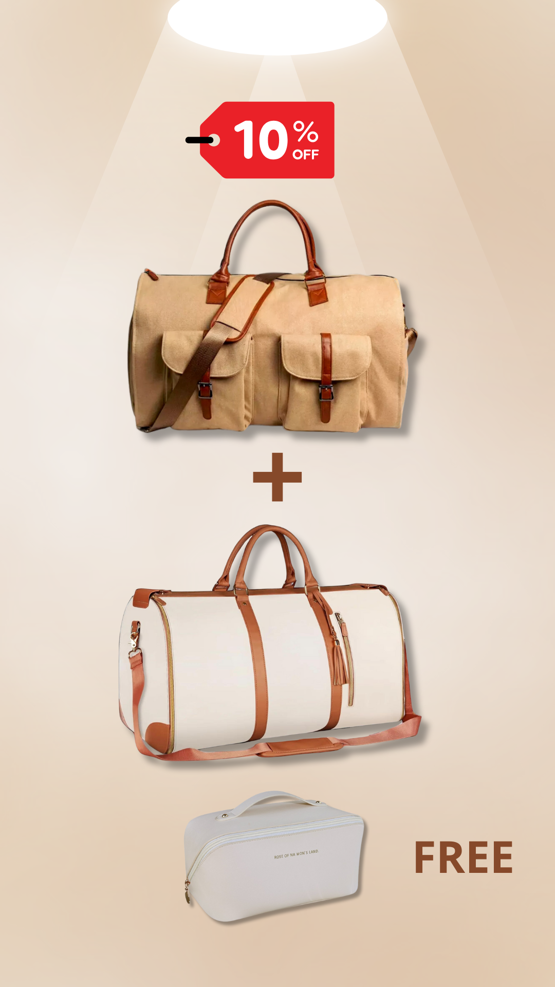 Light Brown & White
