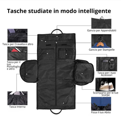 SmarTravel™ Nero Chiaro con Trolley